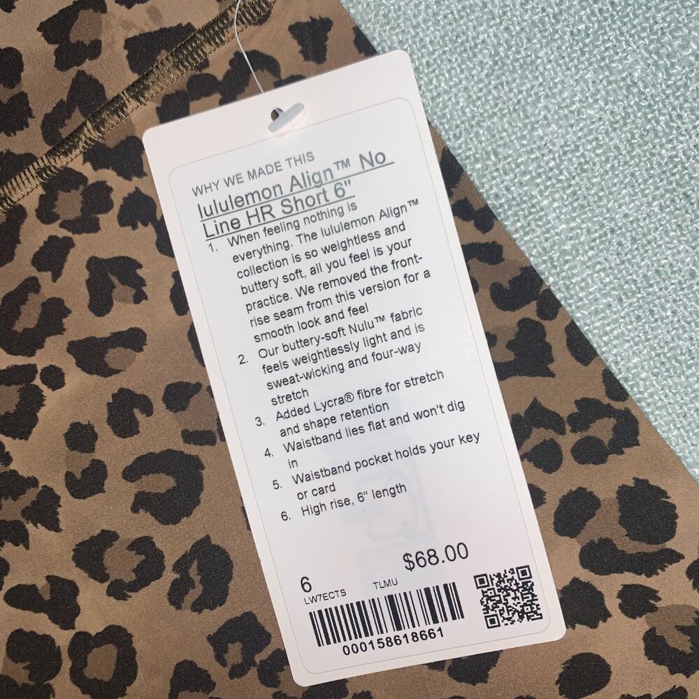 Luluemon Leopard Print Align-No Line HR Shorts - Picture 2 of 11